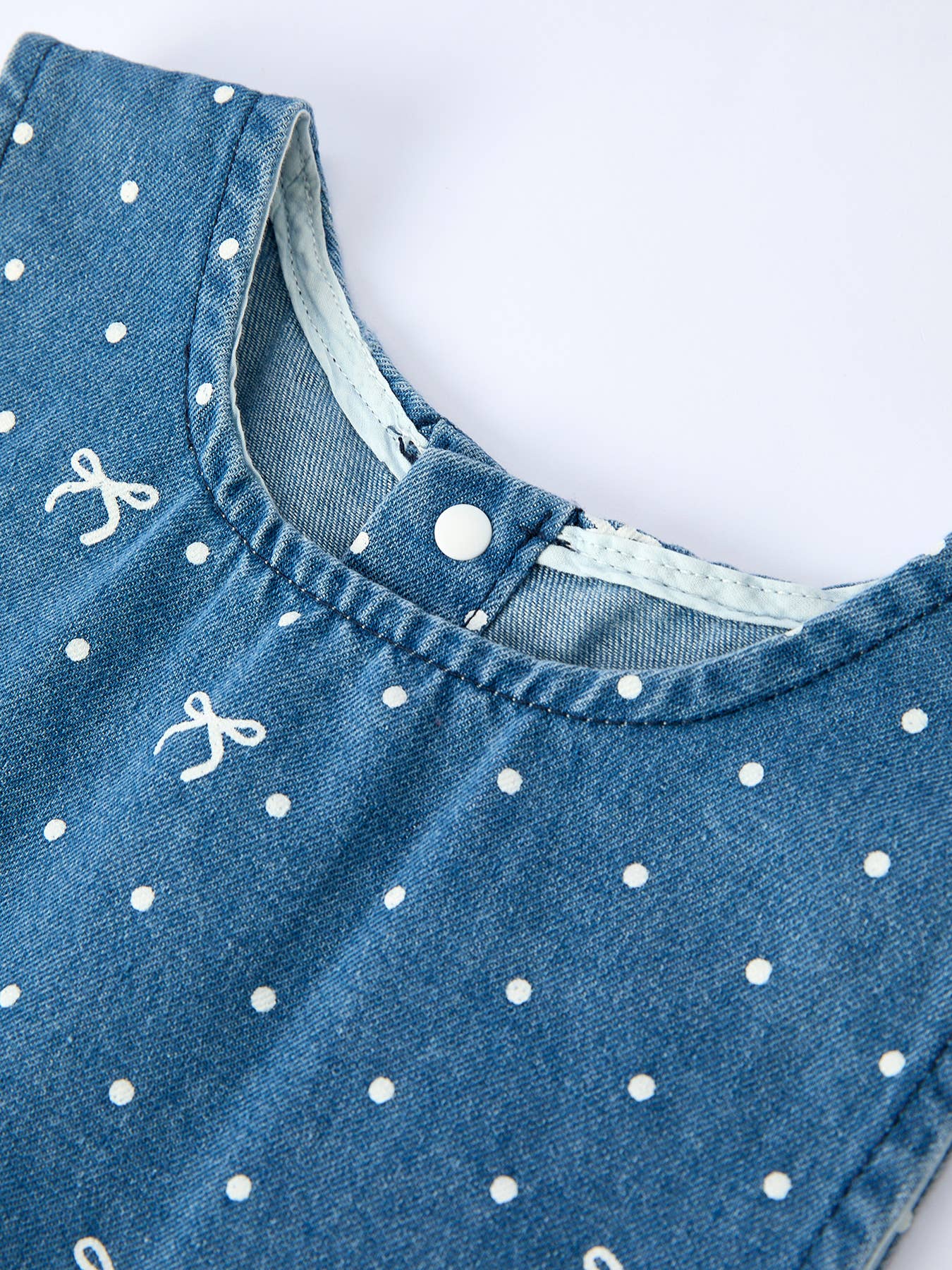 Denim Ruffle Top and Pants Set