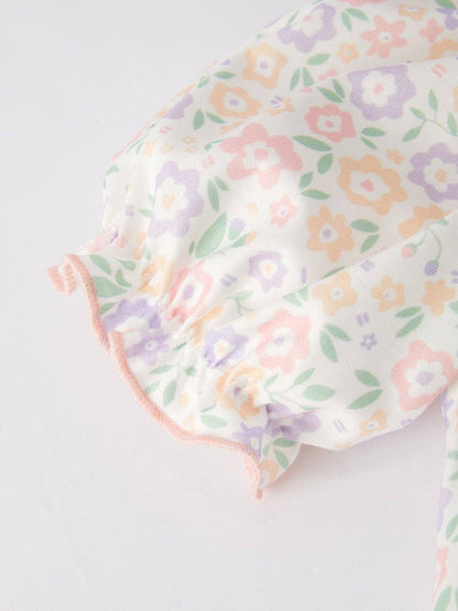 Cross Embroidered Smocked Dress