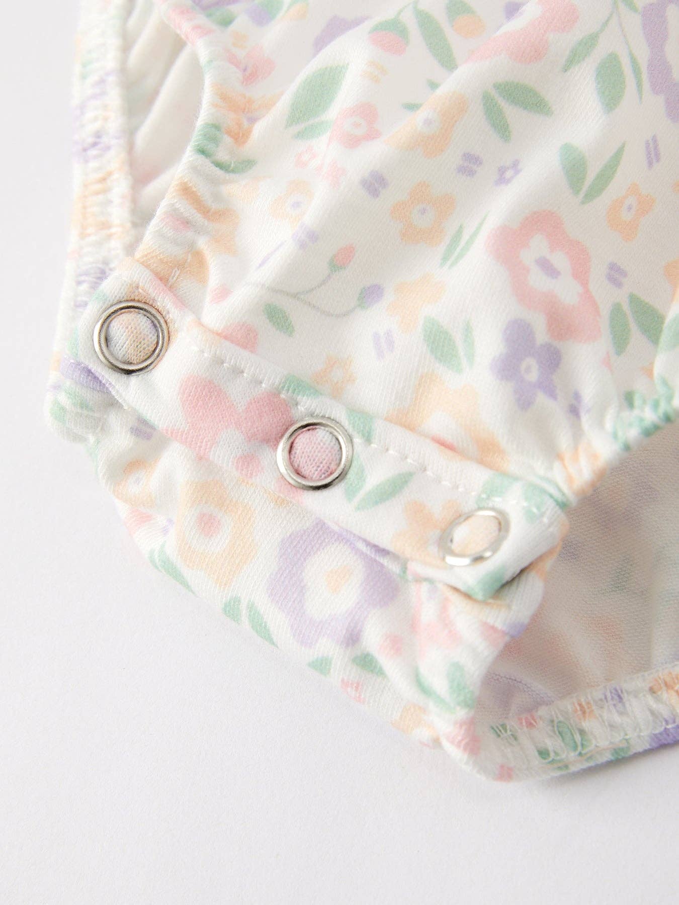 Cross Embroidered Smocked Romper