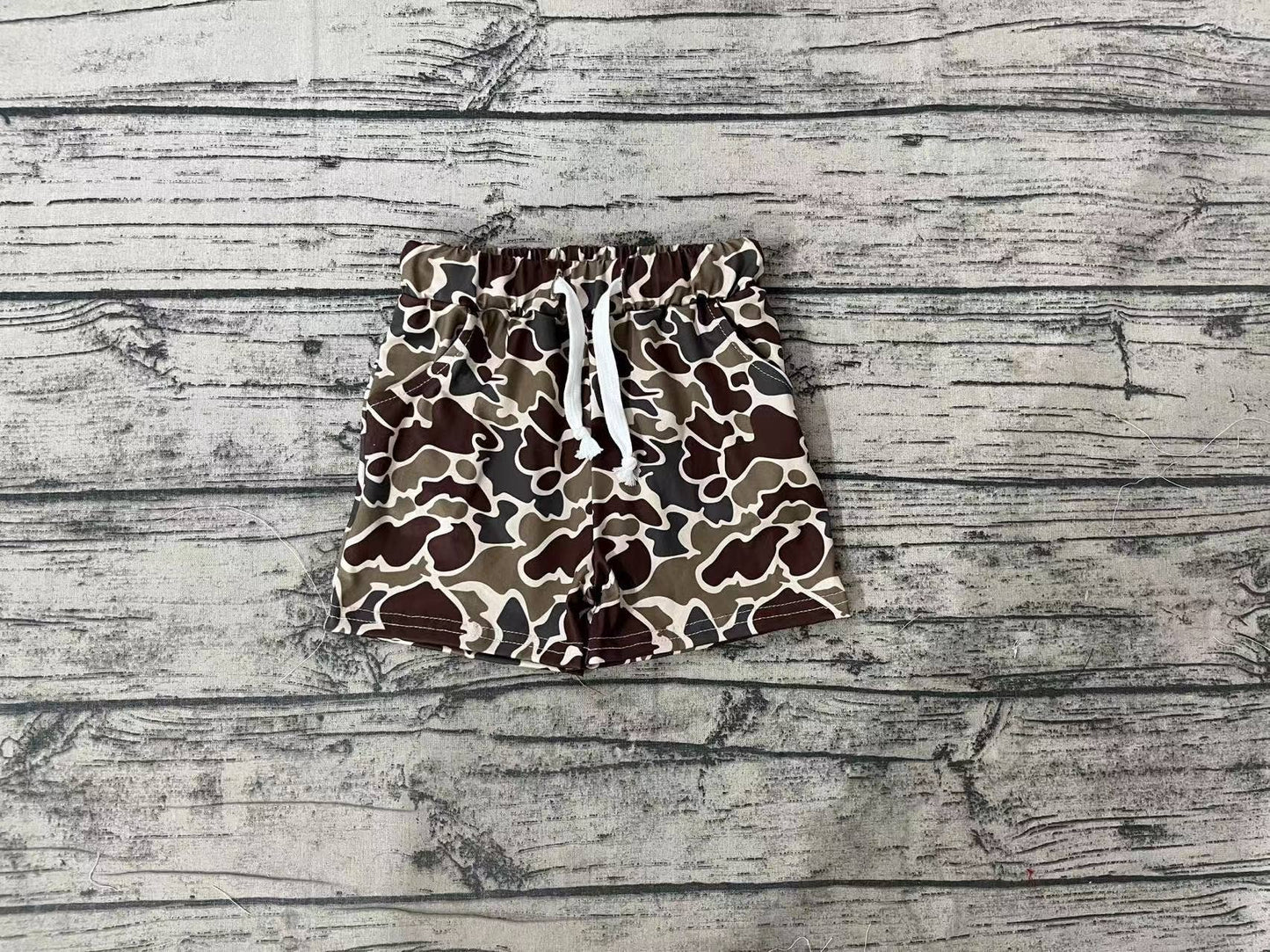 Camo Shorts-  Dark Brown